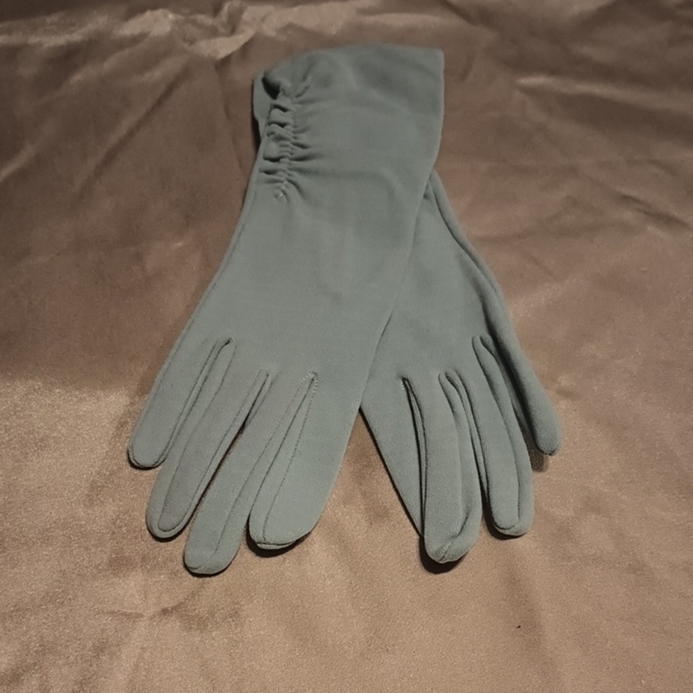 Elegant Vintage Light Blue Women's Gloves